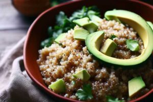 ensalada de quinua y aguacate